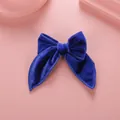 Pince à cheveux noeud en velours bleu nuit faite main au design élégant en queue d'aronde - Bleu Minuit