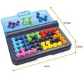 Kids logic puzzle game set in dark grey base with vibrant colorful ball link blocks - Smart Logic Battle Style