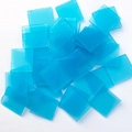 Macro shot of light blue square wax pads for diamond painting tool kits on white background - Blue (2.5*2.5cm)