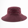Burgundy men's outdoor sun hat with breathable mesh and wide brim in high quality - 55-59cm (Adjustable) / Burgundy