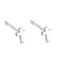 Minimalist S999 sterling silver stud earrings featuring a polished cross design - Cross Stud Earrings