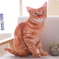 3D realistic orange tabby cat plush pillow for home decor and kids gift on chair - Orange Cat