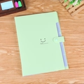 Trieur extensible vert clair avec motif sourire et onglets d'indexation colorés - Vert