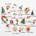 Lot de 19 pendentifs de Noël en émail et alliage pour bijoux DIY avec Père Noël et sapins - Lot de 19 Pcs (Env. 36g)