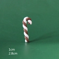 Dettaglio dell'accessorio in resina a forma di bastoncino di zucchero, larghezza 1cm, altezza 2.8cm - 7# (Strisce Marroni e Bianche)