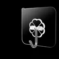 Transparent 6x6cm adhesive wall hook with petal texture and strong load-bearing design - Transparent (Premium Upgrade)