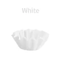 Pirottini bianchi a forma di fiore per cupcake in carta spessa antigrasso - 50 Pezzi / Bianco