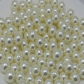 Loose round cream white ABS imitation pearls with pre-drilled holes for DIY jewelry - Premium Straight Hole / 3mm / Pearl