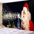 Arazzo natalizio con Babbo Natale per decorazione festiva della camera da letto - 150x130cm / Babbo Natale Cielo Stellato