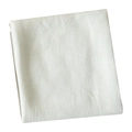 Folded white cotton linen placemat with textured twill weave in Nordic minimalist style - 40*40cm / White