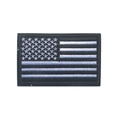 Tactical USA flag embroidery patch in black and white finish for outdoor gear - Black & White
