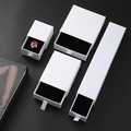 White drawer style jewelry box with black sponge lining in four assorted sizes - White 22*4.5*3cm