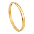 Bracciale rigido minimalista da 6mm placcato oro 18K in acciaio inox con finitura lucida - Oro