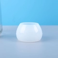Vista macro dello stampo in silicone traslucido a diamante per colata di resina e artigianato - Stampo Ciotola Rombi