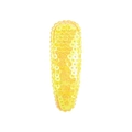 Handmade yellow sequin BB hair clip for children with shiny reversible droplets finish - Yellow