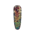 Rainbow sequin BB hair clip with shimmering reversible glitters for kids DIY styling - Laser Iridescent