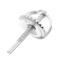 Cierre de pendiente de rosca en plata de ley 925 para la creación de joyas artesanales - 1 Set/Tapón 6mm + Pin 11mm / Plata/Plata S925/Set Tapón+Pin