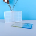 Rechteckige Silikonform für Epoxidharz-Untersetzer mit blau-goldenem Tablettmuster - Neue rechteckige Untersetzerform (26*16)