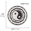 Traditional Yin Yang Tai Chi gossip pin badge in zinc alloy, 2.7cm diameter, 5.9g weight - Gear Round Tai Chi-A00994