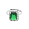 Adjustable Open / Ring - Emerald Green