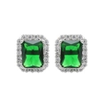 Stud Earrings - Emerald Green