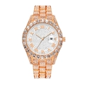 Luxury rose gold women watch with crystal scales and calendar in a frontal studio view - Rose Gold