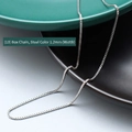 Minimalist 1.2mm steel box chain necklace in silver tone with square links for women - Box Chain 40+5cm / Steel