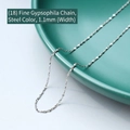 Minimalist 1.1mm silver-tone starry chain necklace made of durable stainless steel - Thin Starry Chain 40+5cm / Steel