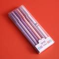 Set di 6 penne gel viola Morandi con finitura opaca e design a cuore per studenti - Set da 6 pezzi / Serie Viola Morandi