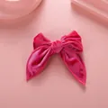 Pince à cheveux noeud en velours rose vif fait main avec design double couche élégant - Rose vif