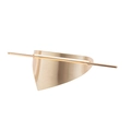 Detail of minimalist geometric triangular hair clip with brushed gold metal finish - Brushed Gold