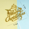 Golden Merry Christmas mirror cake topper decoration for holiday party dessert - Gold Merry Christmas Toppers