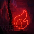 Flame shaped LED neon light sign in vibrant red glow for room wall decor - 1-2W / Flame Red