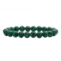 8mm tijgeroog en groene malachiet kralen armband voor heren op witte achtergrond - Malachiet