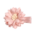 Sweet light pink layered fabric flower hair clip with realistic white stamen detail - Pink Petal Flower