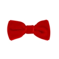 Classic red velvet bow hair clip for girls with a soft texture and elegant sheen - Red Velvet Bow