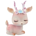 Cute pink deer ornament with floral crown for car interior and bedroom desktop - Pink Shaking Head Deer A