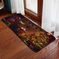Tappetino natalizio in flanella con albero festivo e motivi caldi di scatole regalo - 40x60cm / Stile 3-Albero e Regali