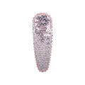 Detail of silver sequined drop hair clip with beige lace edge for kids and girls - Silver
