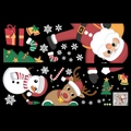 Pegatinas de pared navideñas con Papá Noel, muñeco de nieve y reno para decoración - 30*90CM*2 Piezas