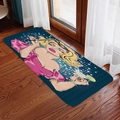 Pop art flannel floor runner with fashion lady illustration and non-slip backing - 40x60cm / Fashion Woman
