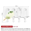 Mini-Eisform aus Silikon mit 4 Mulden für Eis am Stiel und ovalen DIY-Gefrierfach-Designs - 4-Kammer Mini Oval - Verdickt