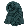 Forest green jersey scarf made of premium mercerized cotton and modal fabric - Dark Green