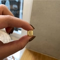 18K gold-plated cube charm with micro-pave zircon letter E for DIY jewelry designs - Letter E / Gold