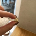 Perle de dé plaquée or 18 carats avec lettre D en zircons pour création de bijoux - Lettre D / Doré