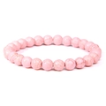 Pink natural sunstone beaded bracelet with unique golden crackle pattern for men and women - Pink Turquoise