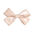 40-piece girls hair clip set with champagne gold grosgrain bow and metallic gold edges - Champagne Gold Bow