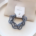 Graziosi elastici per capelli grigi in peluche per donna in tessuto elastico su cartoncino - Elastici a Onde 4pz-Blu