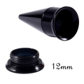 12mm black acrylic ear stretching kit including taper and tunnel jewelry - 12mm Set / Black