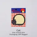 Cute black cat shaped animal sticky notes with to-do list for school and office stationery - Cat